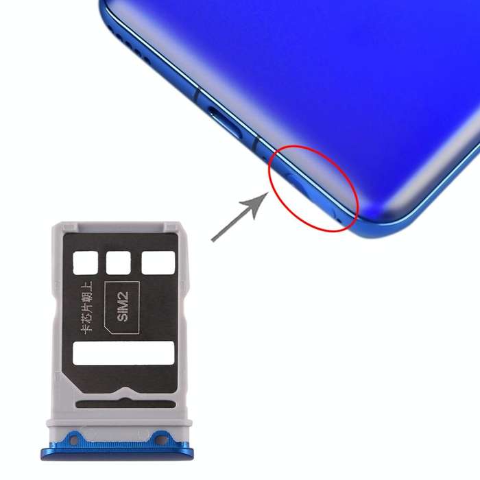 SIM Card Tray + SIM Card Tray for Huawei Honor V30 Pro / Honor V30 (Blue)
