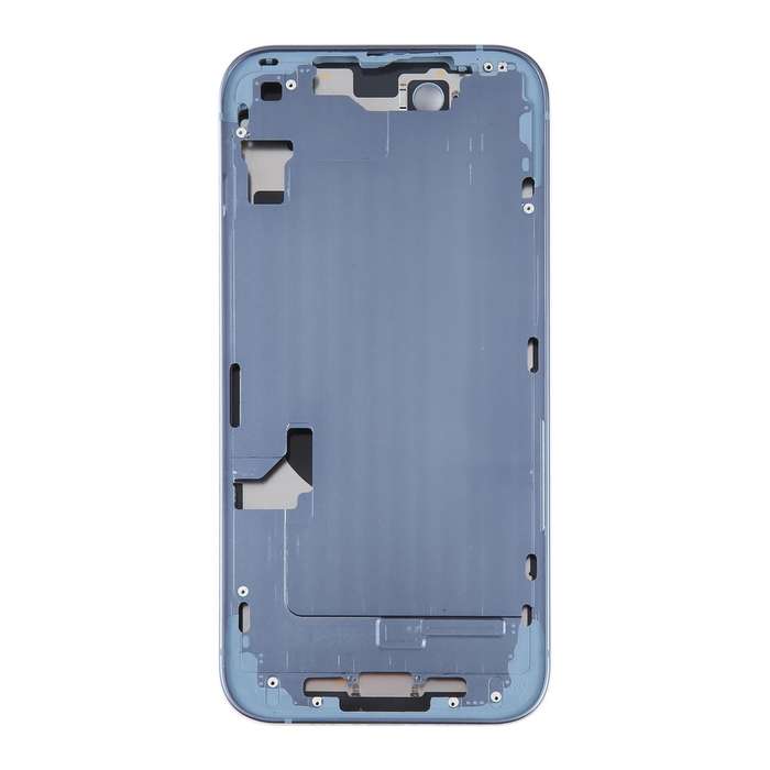 For iPhone 14 Battery Back Cover with Middle Frame / Side Keys(Blue)