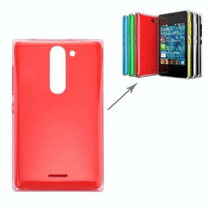 Dual SIM Battery Back Cover for Nokia Asha 502 (Red)