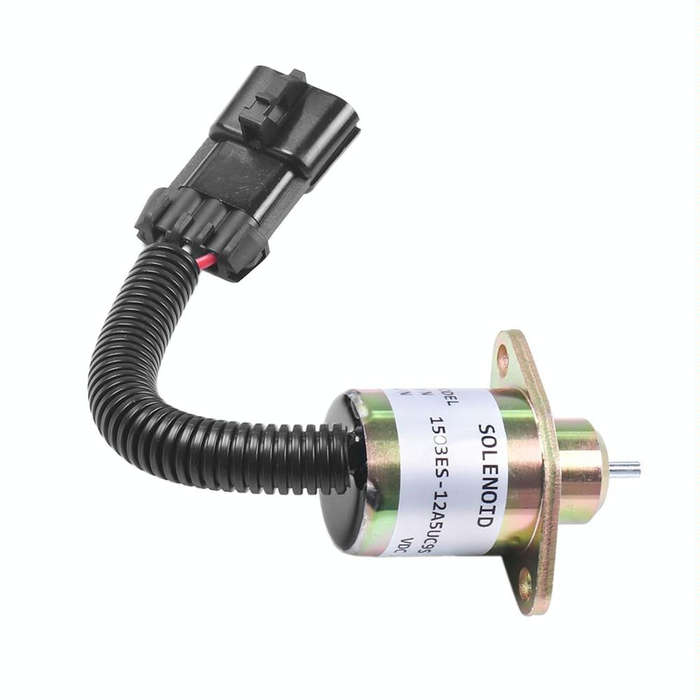 Excavator Fuel Shutdown Shut Off Solenoid Valve for Kubota V1505 R90 1503ES-12A5UC9S