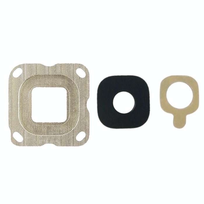For Galaxy C7 10pcs Back Camera Bezel & Lens Cover with Sticker (Gold)