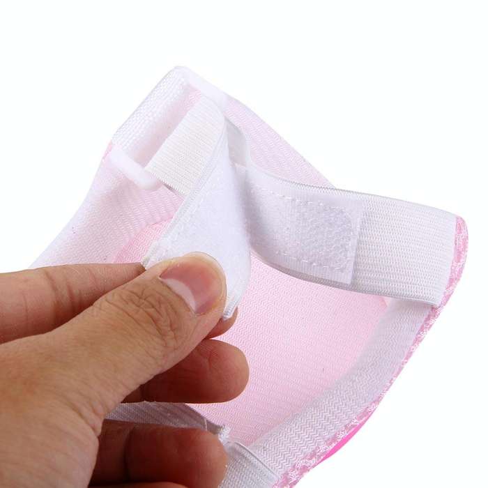 6 in 1 Roller Skate Knee & Elbow & Wrist Pads Protective Gear Sets(Pink)
