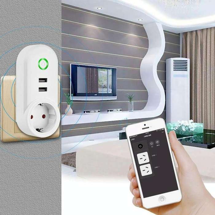ZigBee 3.0 Dual USB Smart Socket Switch, EU Plug (White)