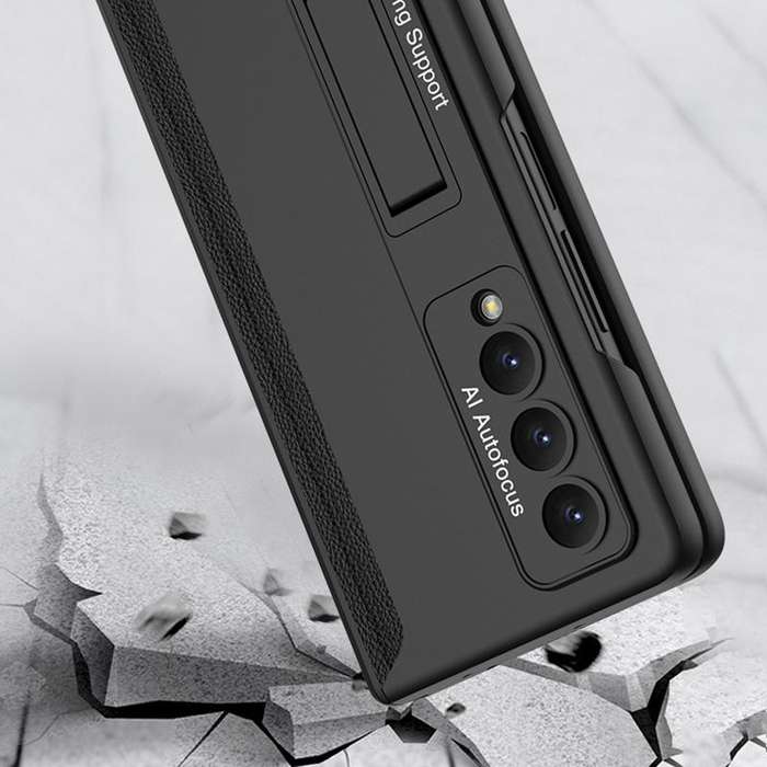 For Samsung Galaxy Z Fold4 GKK Magnetic Hinged Folding Full Phone Case(Black)