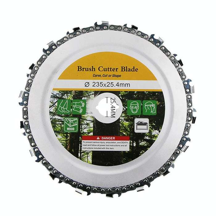 9 inch Wood Slotted Saw Blade Angle Grinder Chain Tray