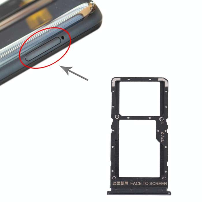 SIM Card Tray + SIM Card Tray / Micro SD Card Tray for Xiaomi Poco X3 GT 21061110AG (Black)