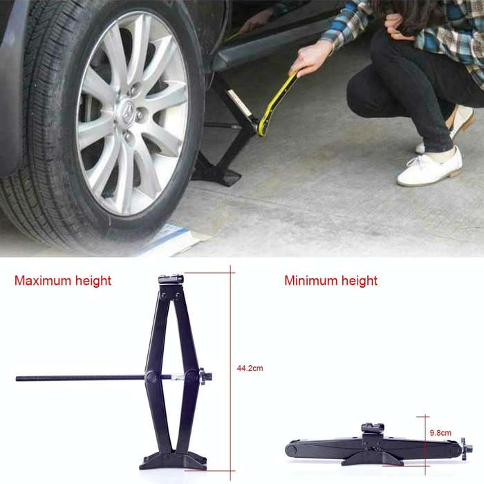Upright ST-112C Heavy Duty Stabilizer Scissor Jack with Handle Lift Levelers 4000 Pound (2 Ton) C...