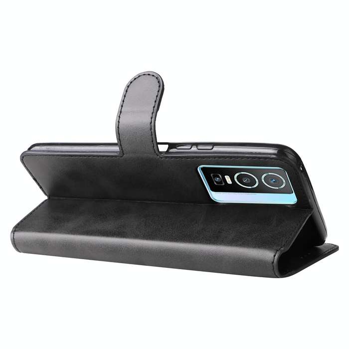 For vivo Y76s / Y76 5G Classic Calf Texture Flip Leather Case(Black)
