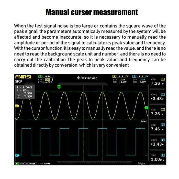 FNIRSI 1014D +P4100 Probe 2 in 1 Dual-channel 100M Bandwidth Digital Oscilloscope 1GS Sampling Si...