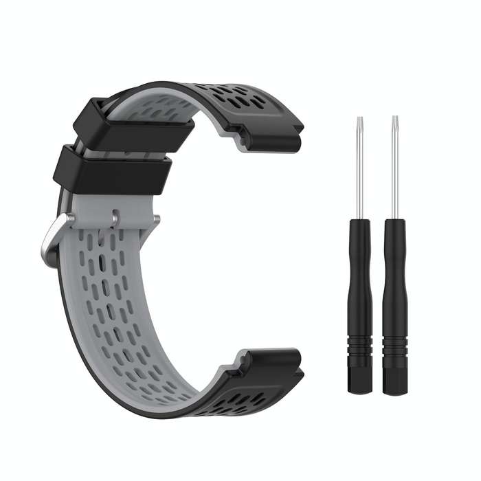 For Garmin Approach S2 / S4 Two-color Silicone Watch Band(Black Grey)