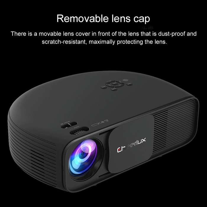 Cheerlux CL760 4000 Lumens 1920x1080 1080P HD Smart Projector, Support HDMI x 2 / USB x 2 / VGA /...