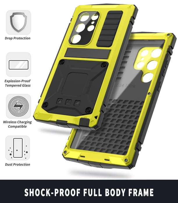 For Samsung Galaxy S24 Ultra 5G R-JUST Life Waterproof Dustproof Shockproof Phone Case(Yellow)