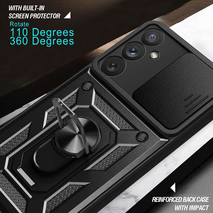 For Samsung Galaxy A54 5G Sliding Camera Cover Design TPU+PC Phone Case(Black)