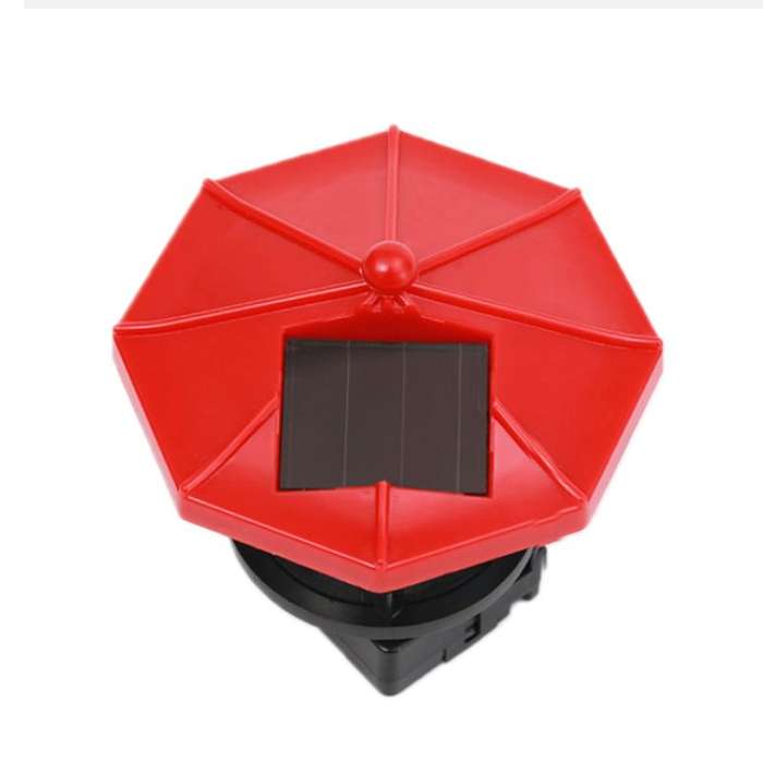 Outdoor Waterproof LED Solar Rotating Lighthouse Garden Decoration Induction Landscape Light(Black)