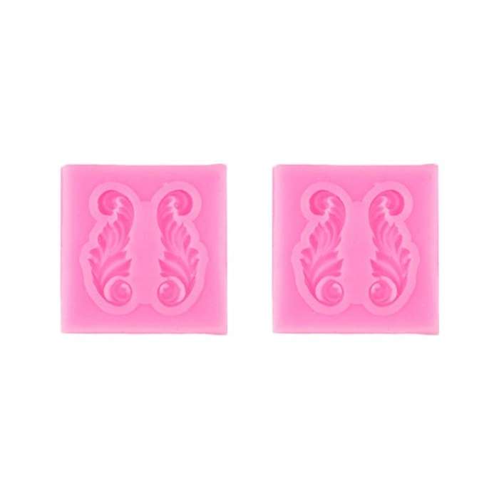 2 PCS Fondant Cake Silicone Mold Hollow Embossed Border Frame Retro Photo Frame Mould(4th 17-152)