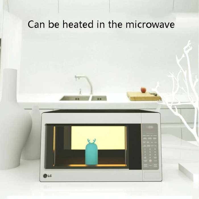Elk Silicone Hot Water Bottle Hand Warmer Microwave Heating Warm Belly Water Injection Bag with P...