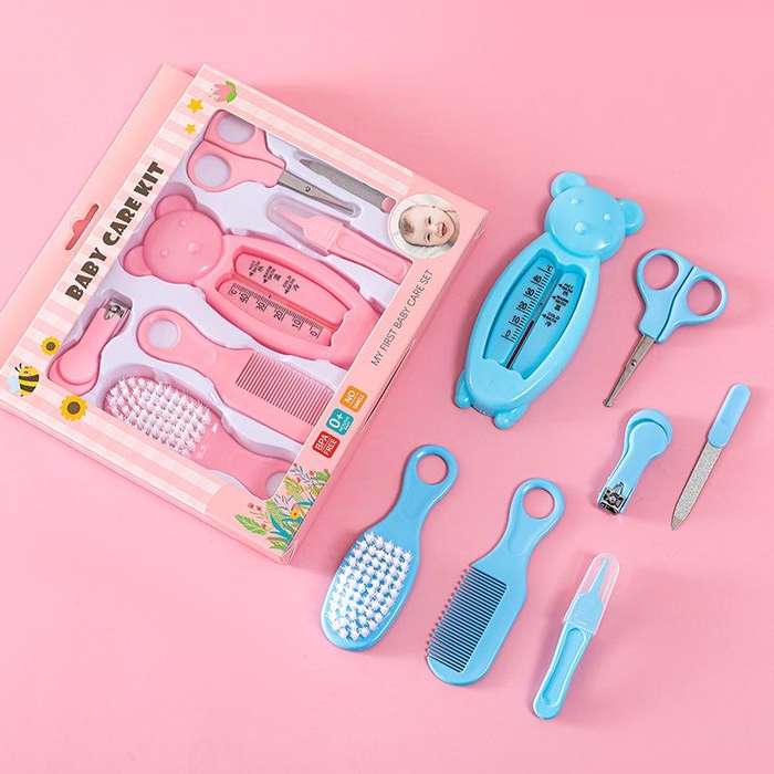 7 in 1 Baby Care Set Baby Daily Cleaning Tools Kit(Blue)
