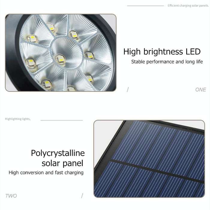 9 LEDs Solar Power Garden Lights LED Outdoor Garden Adjustable IP65 Waterproof Light(Colorful Cha...