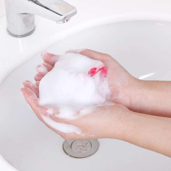 5 PCS Hanging Bag Cleaning Foam Cleanser Handmade Soap Bubble Net, Random Color Delivery