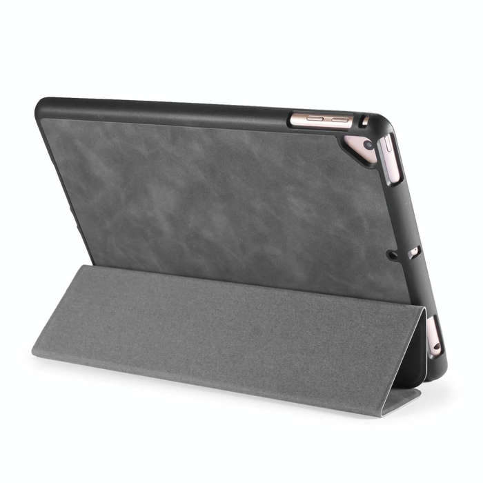 For iPad 9.7 inch DG.MING See Series Horizontal Flip Leather Case with Holder & Pen Holder(Grey)