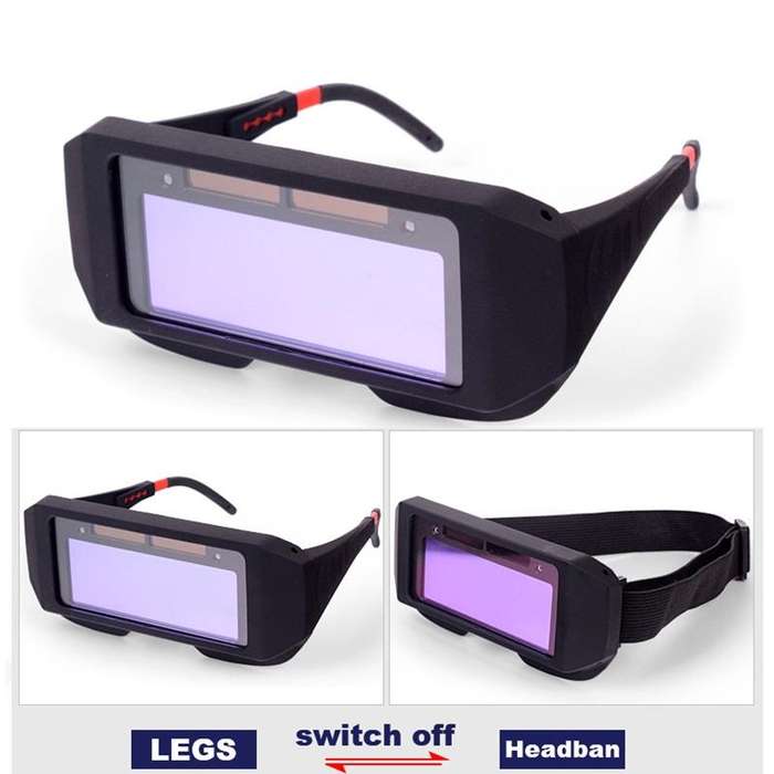 Automatic Dimming Anti-Ultraviolet Anti-Strong Photoelectric Welding Glasses(White)