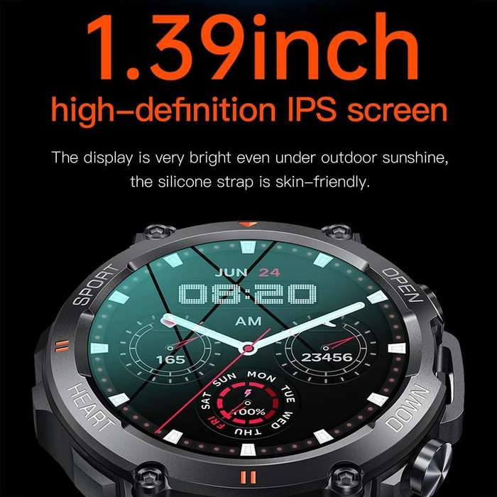 K56Pro 1.39 Inch Heart Rate/Blood Pressure/Blood Oxygen Monitoring Smart Calling Watch(Grey)