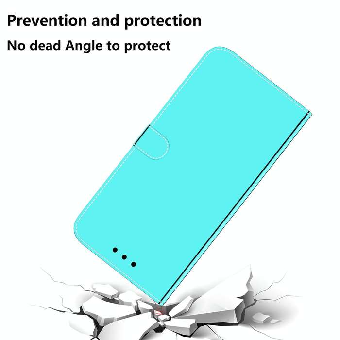 For Tecno Camon 18 Premier Imitated Mirror Surface Horizontal Flip Leather Phone Case(Mint Green)