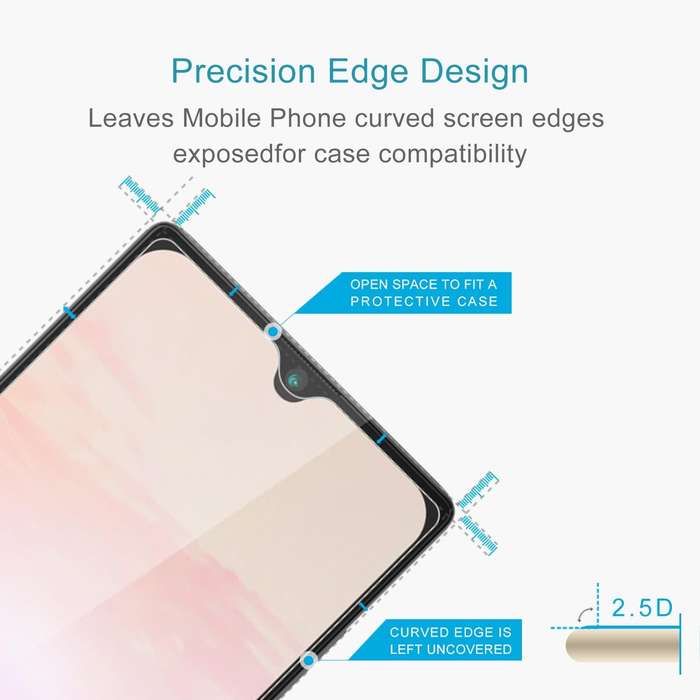 For Cubot J9 50 PCS 0.26mm 9H 2.5D Tempered Glass Film