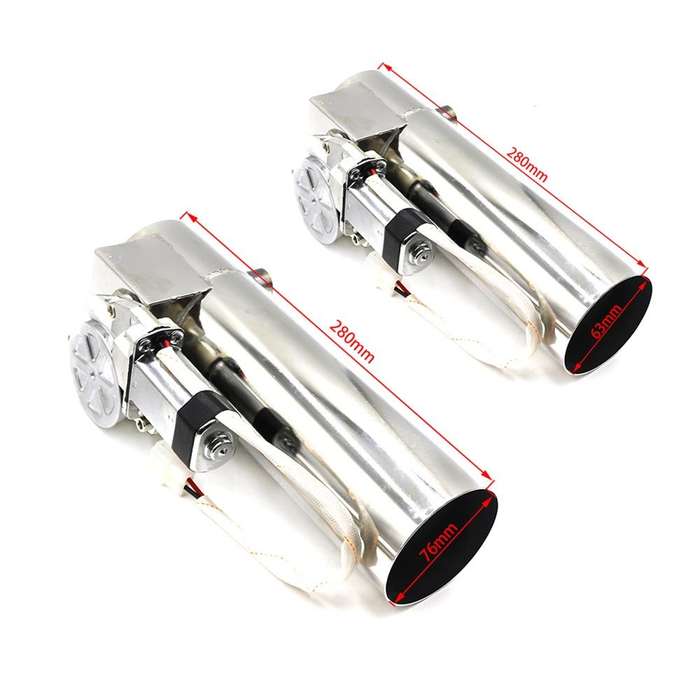 3 inch Car Stainless Steel Straight Pipe Remote Control Electric Exhaust Valve