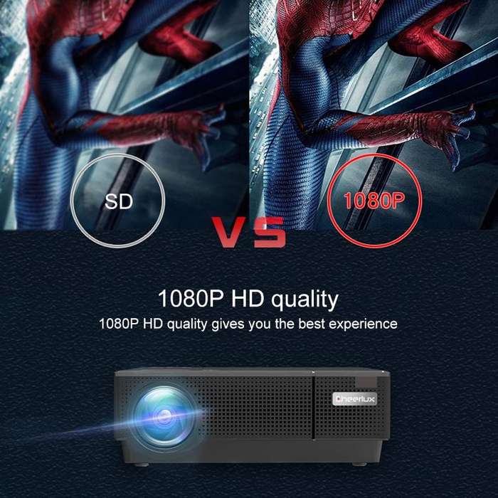Cheerlux CL770 1920 x 1080P Full HD Smart Projector Android 9.0 1GB+8GB (Black)