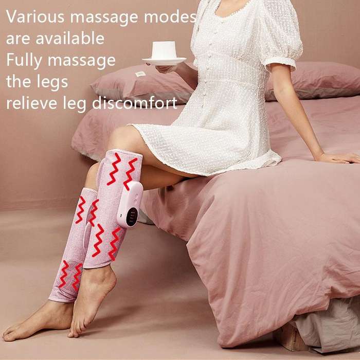 Home Constant Temperature Wireless Leg Massage, Style: Gray Double Hot Compress+Air Pressure