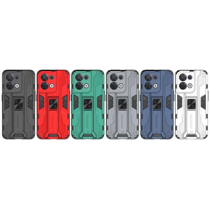 For OPPO Reno8 5G Supersonic PC + TPU Shock-proof Phone Case(Grey)