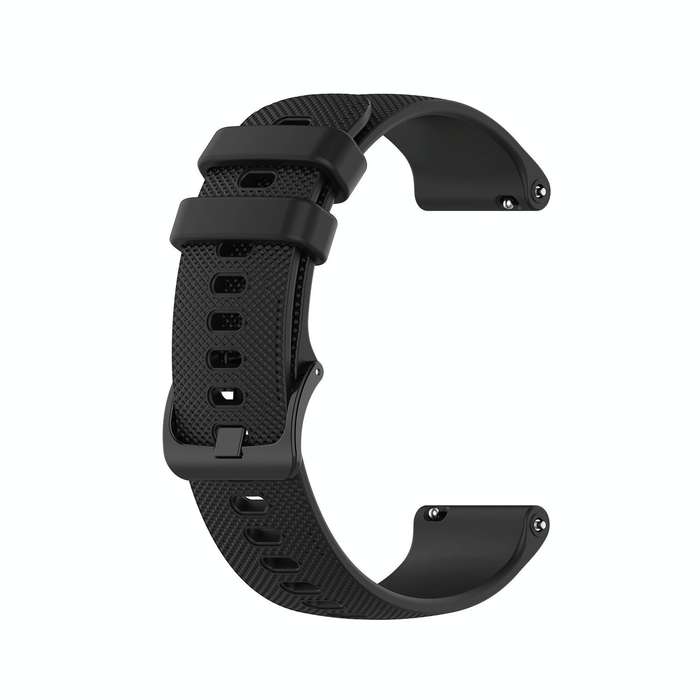 For Garmin Vivoactive 3 Music Small Lattice Silicone Watch Band(Black)