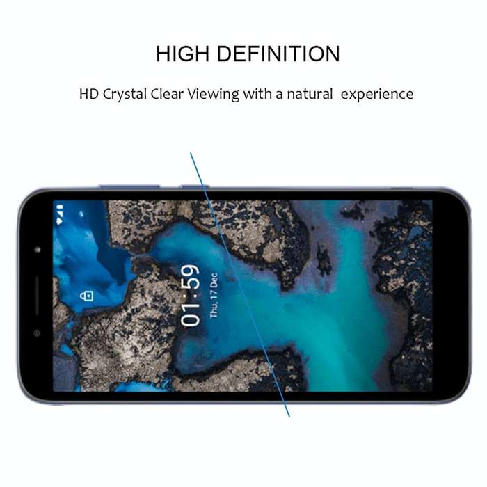 For Nokia C1 Plus 25 PCS Full Glue Full Screen Tempered Glass Film