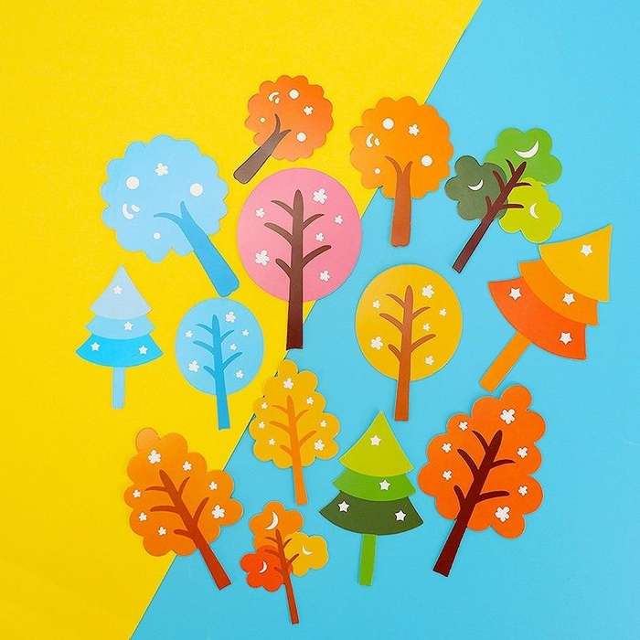 30 Bags Forest Tree Cake Insert Card Flag Insert Baking Decoration Birthday Cake Card Insert Cake...