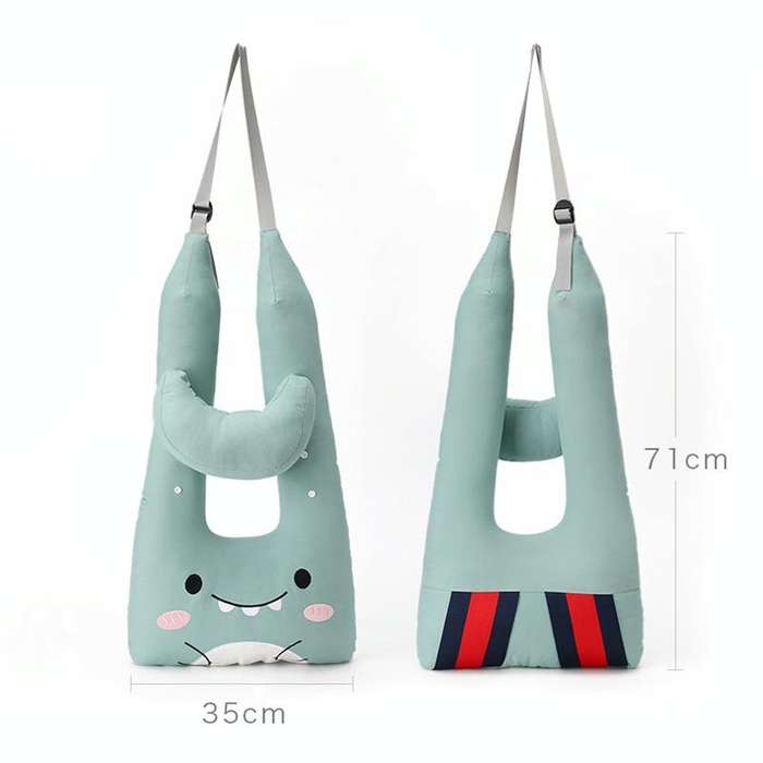 8146 Cartoon Adjustable Car Children Sleep Safety Belt U-shaped Neck Pillow(Gray Totoro)