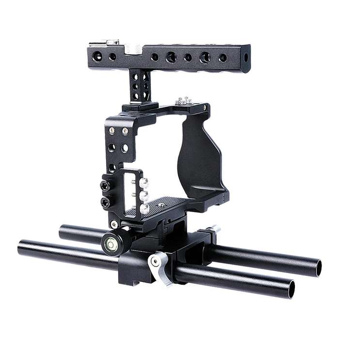 YELANGU YLG0905A Camera Video Cage Handle Stabilizer for Sony A6000/A6300/A6400/A6500(Black)