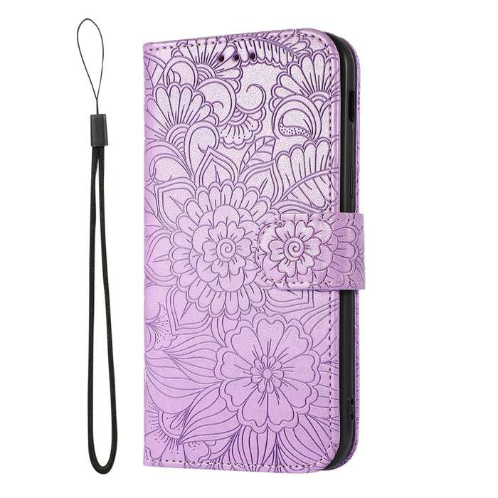 For Samsung Galaxy A5 (2017) Skin Feel Embossed Sunflower Horizontal Flip Leather Case with Holde...