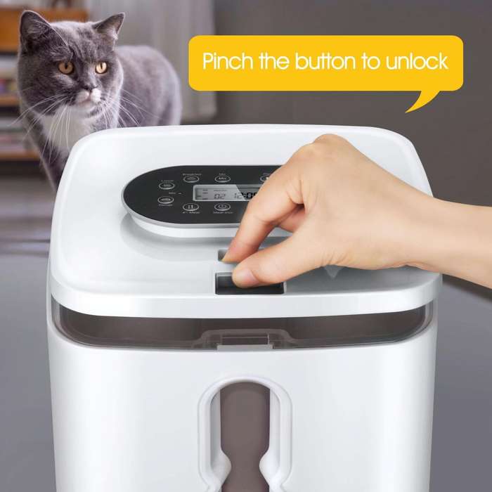7L Smart Pet Feeder Timed Quantitative Large Window Cat And Dog Food Dispenser, Plug Type: EU Plug