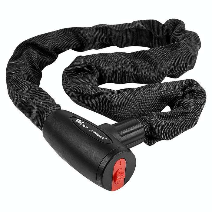 WEST BIKING 0705042 Bicycle Anti-Theft Key Lock Mountain Bike Motorcycle Chain Lock, Specificatio...