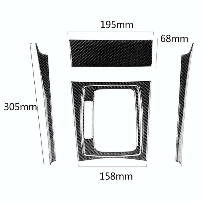 5 PCS Car Carbon Fiber Left Drive Gear Position Panel Decorative Sticker for Mercedes-Benz W204 2...