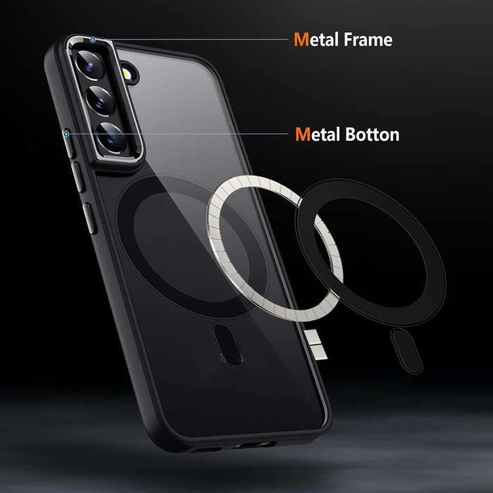 For Samsung Galaxy S23 5G Acrylic PC MagSafe Magnetic Phone Case(Black)