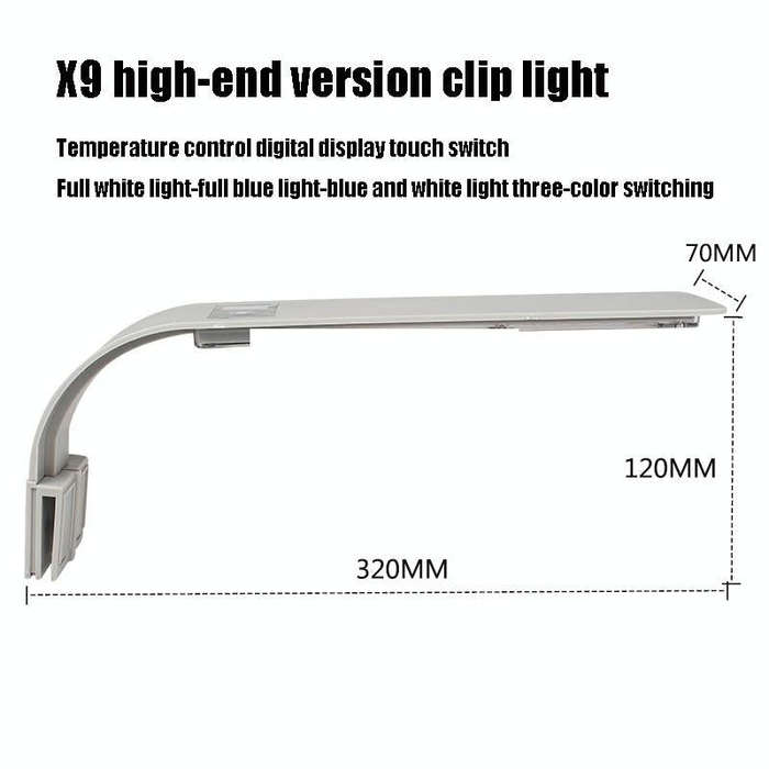 AST X9 Thin LED Fish Tank Clip Light High Power Aquatic Lamp, Specification: US High Version