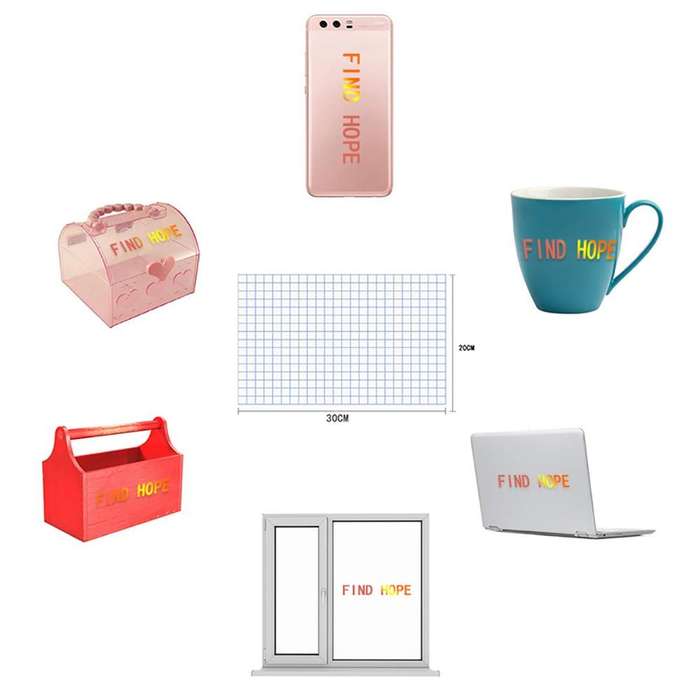 30cm x 500cm Self Adhesive Clear Lattice PVC Vinyl Positioning Transfer Film(Orange)