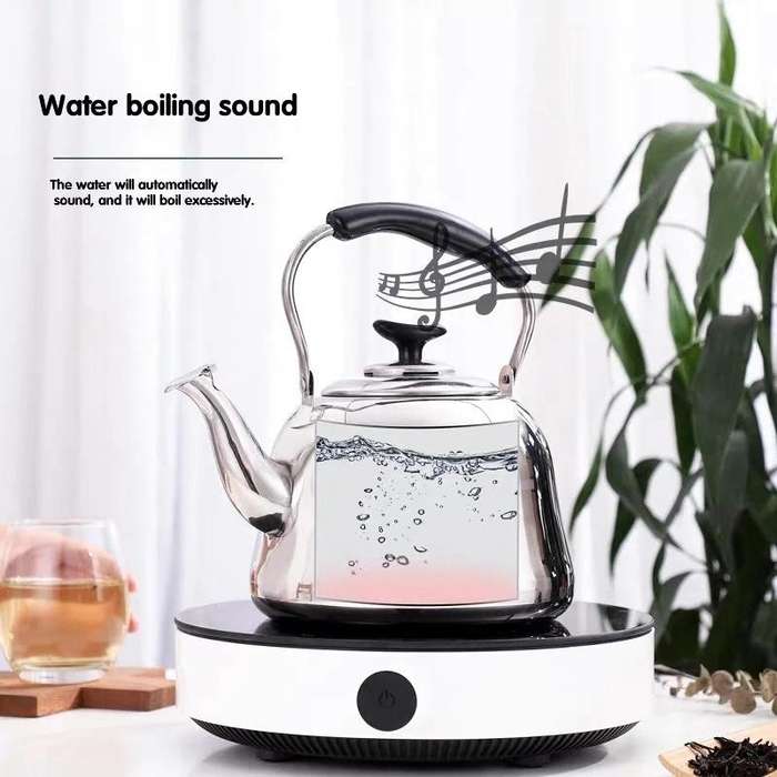 Stainless Steel Whistle Kettle for Induction Cooker Home Classical Piano Sound Singing Pot withou...