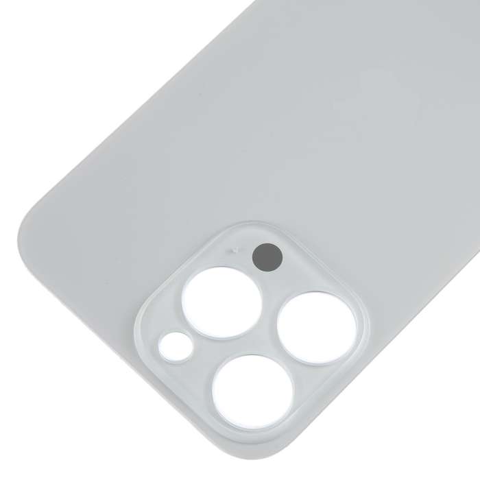 For iPhone 15 Pro Max Easy Replacement Big Camera Hole Glass Back Battery Cover(Titanium)