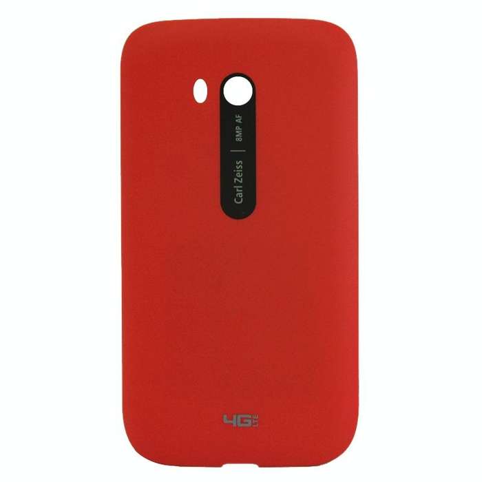 Smooth Surface Plastic Back Housing Cover for Nokia Lumia 822(Red)