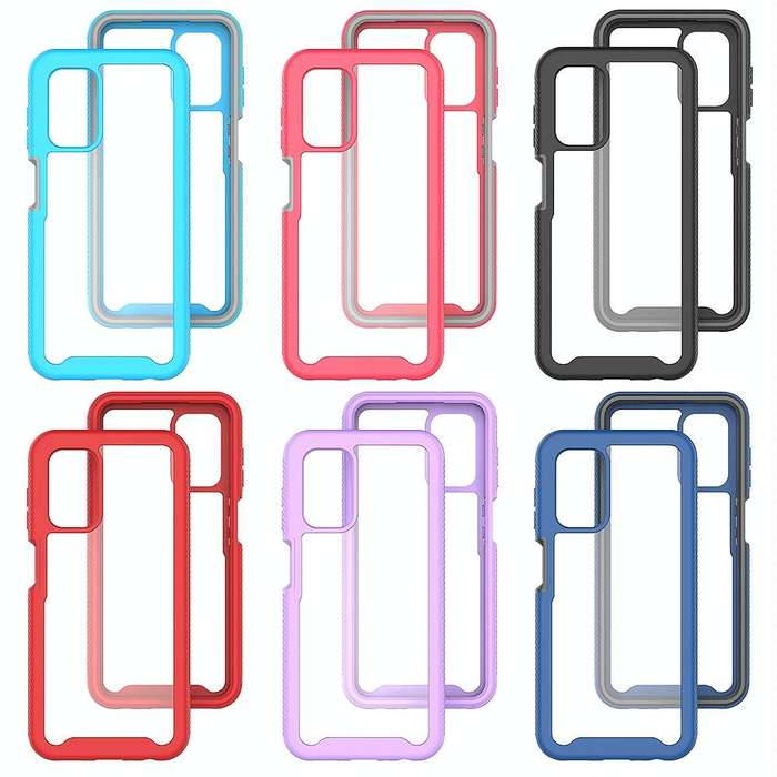 For Samsung Galaxy A13 4G Starry Sky Solid Color Series Shockproof PC + TPU Phone Case(Red)