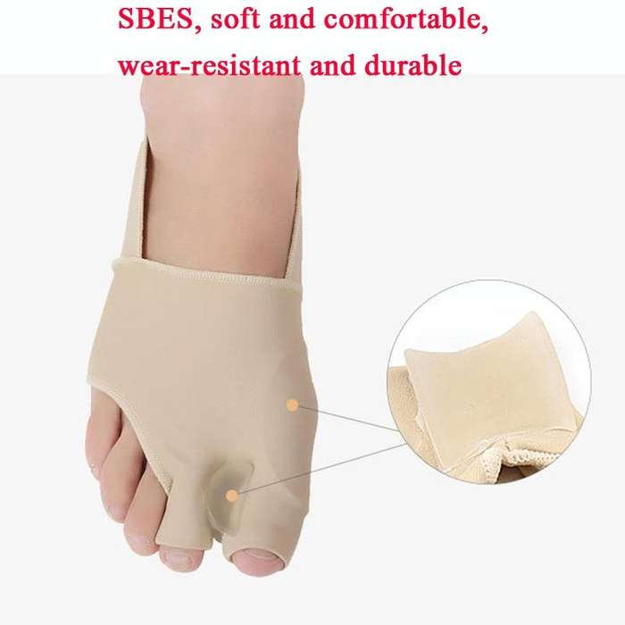 1 Pair Two Toes Split Toe Guard Foot Cover Toe Separation Thumb Varus Correction Foot Cover,Style...