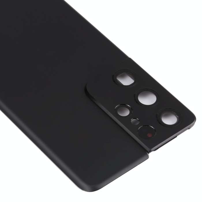 For Samsung Galaxy S21 Ultra 5G Battery Back Cover with Camera Lens Cover (Black)